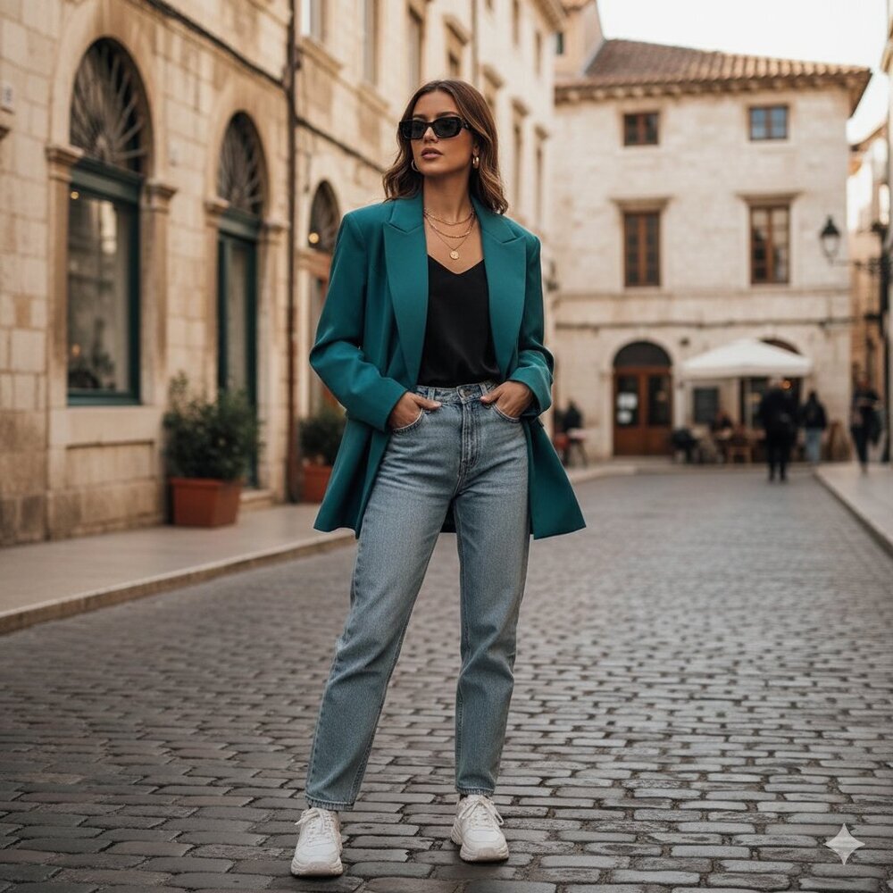 Elliatt Rhapsody Oversized Suit Blazer Jacket Jade Green Size Small NWT